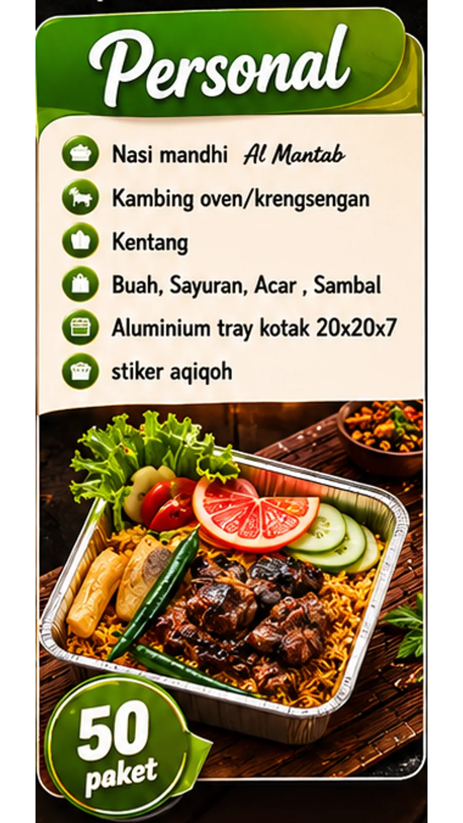 Foto Paket Aqiqoh Personal